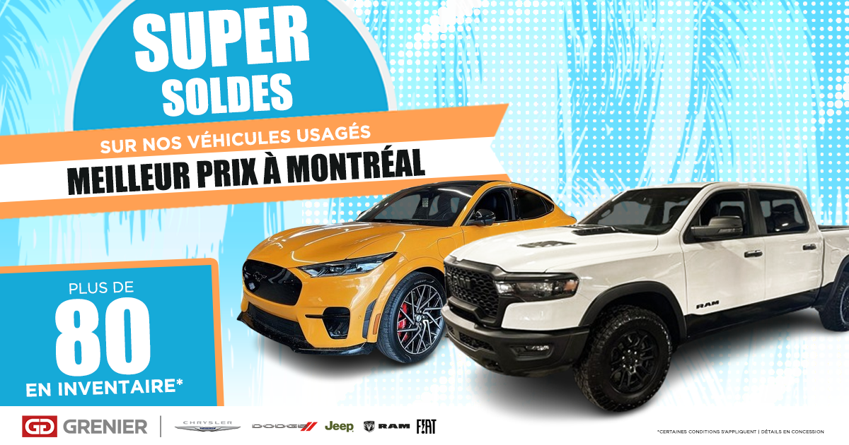 SUPER SOLDES SUR NOS VÉHICULES USAGÉS !