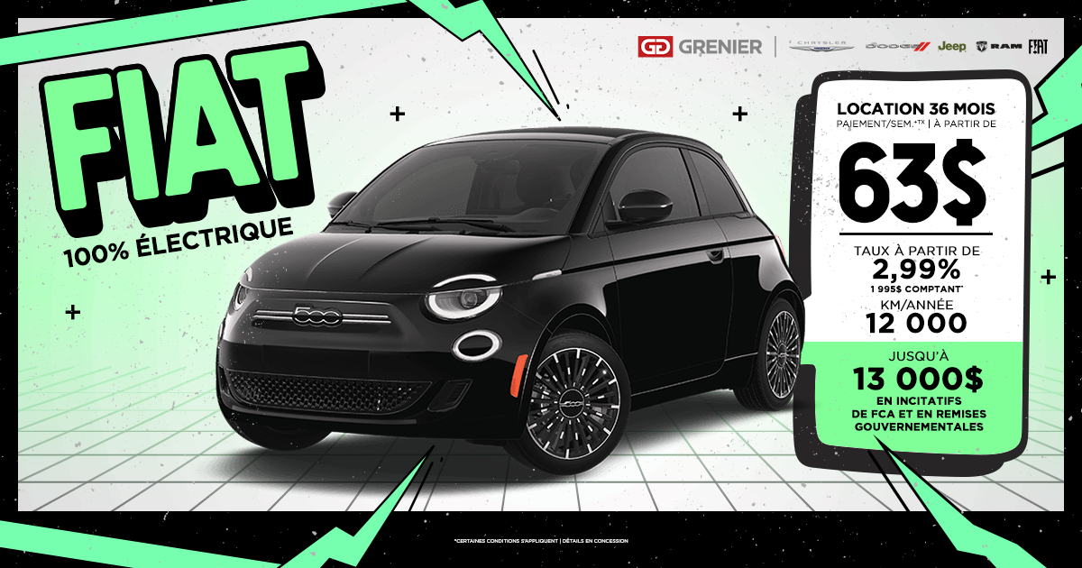 FIAT 100% ÉLECTRIQUE !