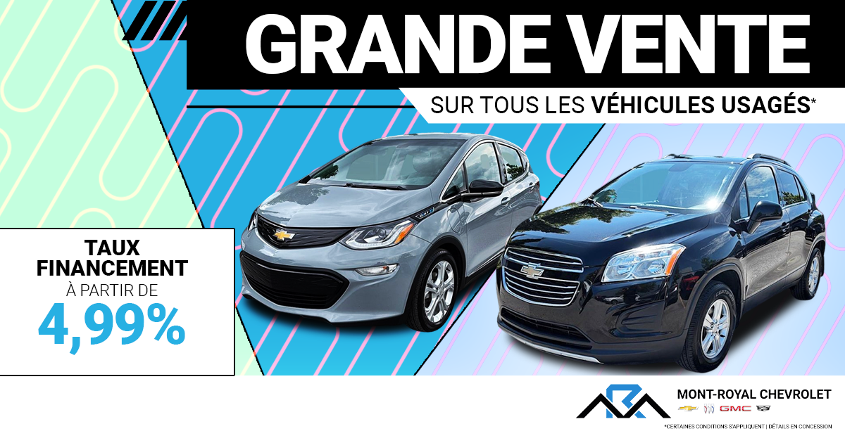 GRANDE VENTE SUR NOS VÉHICULES USAGÉS !