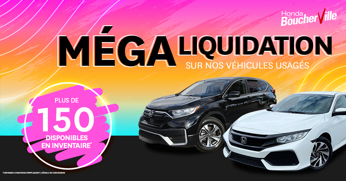 MÉGA LIQUIDATION SUR LES VÉHICULES USAGÉS!
