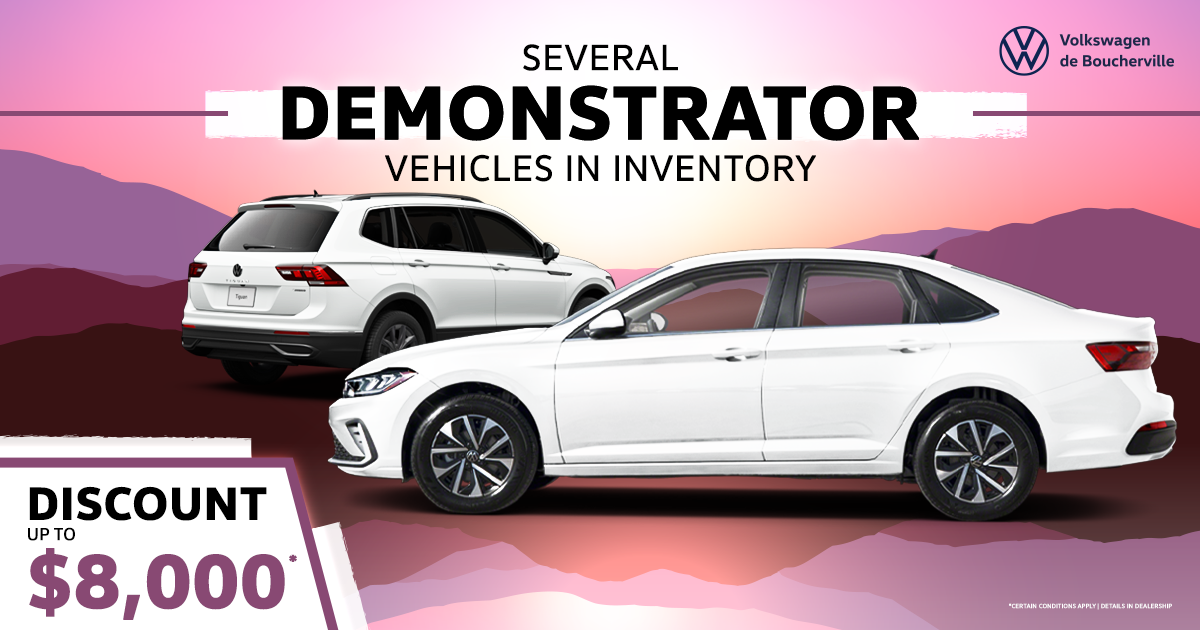 SEVERAL DEMONSTRATORS IN INVENTORY !