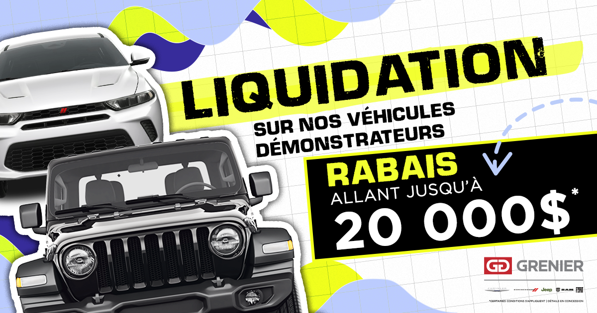PLUSIEURS DÉMONSTRATEURS EN LIQUIDATION !