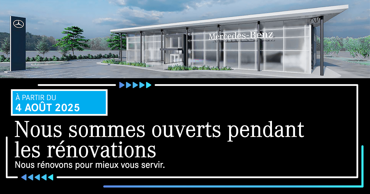 NOUS SOMMES OUVERTS PENDANT LES RÉNOVATIONS !