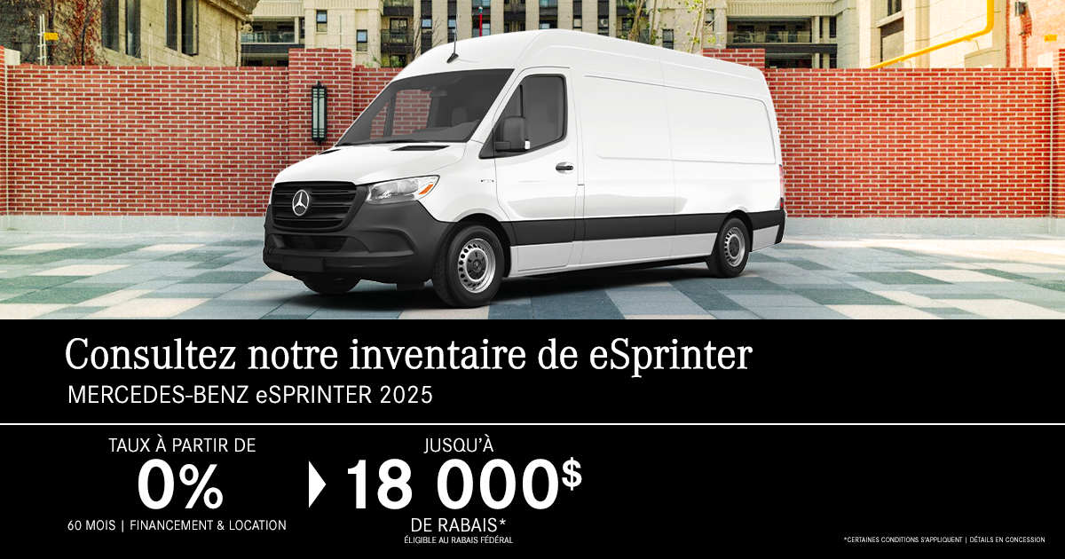 eSPRINTER 2025 DISPONIBLE !