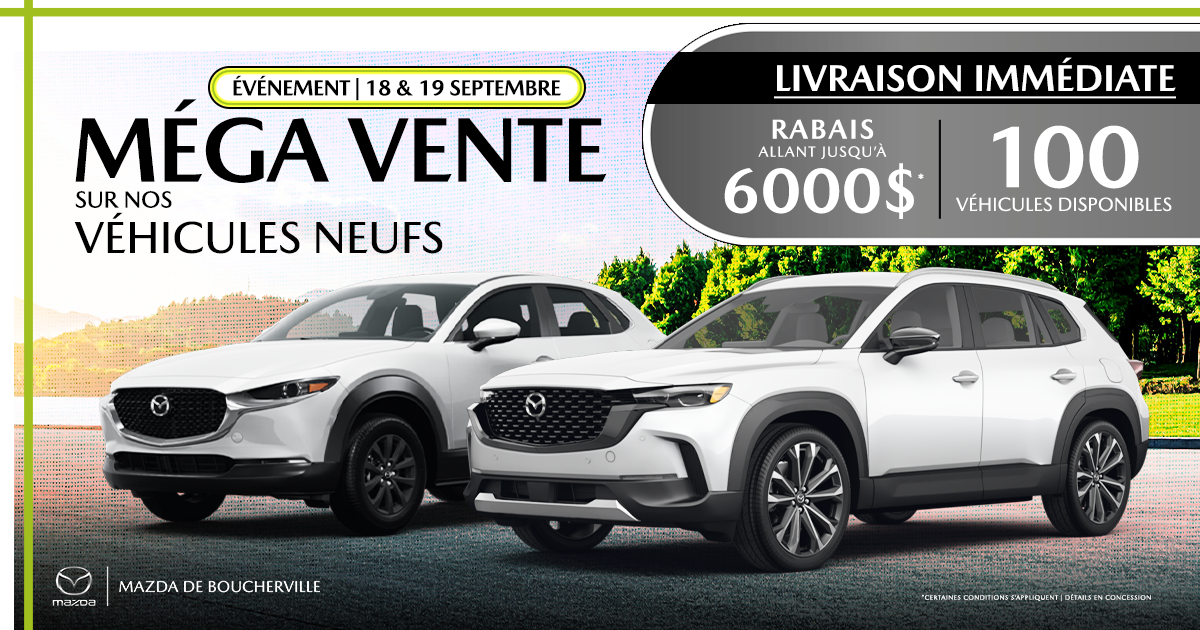 MÉGA VENTE SUR NOS VÉHICULES NEUFS !