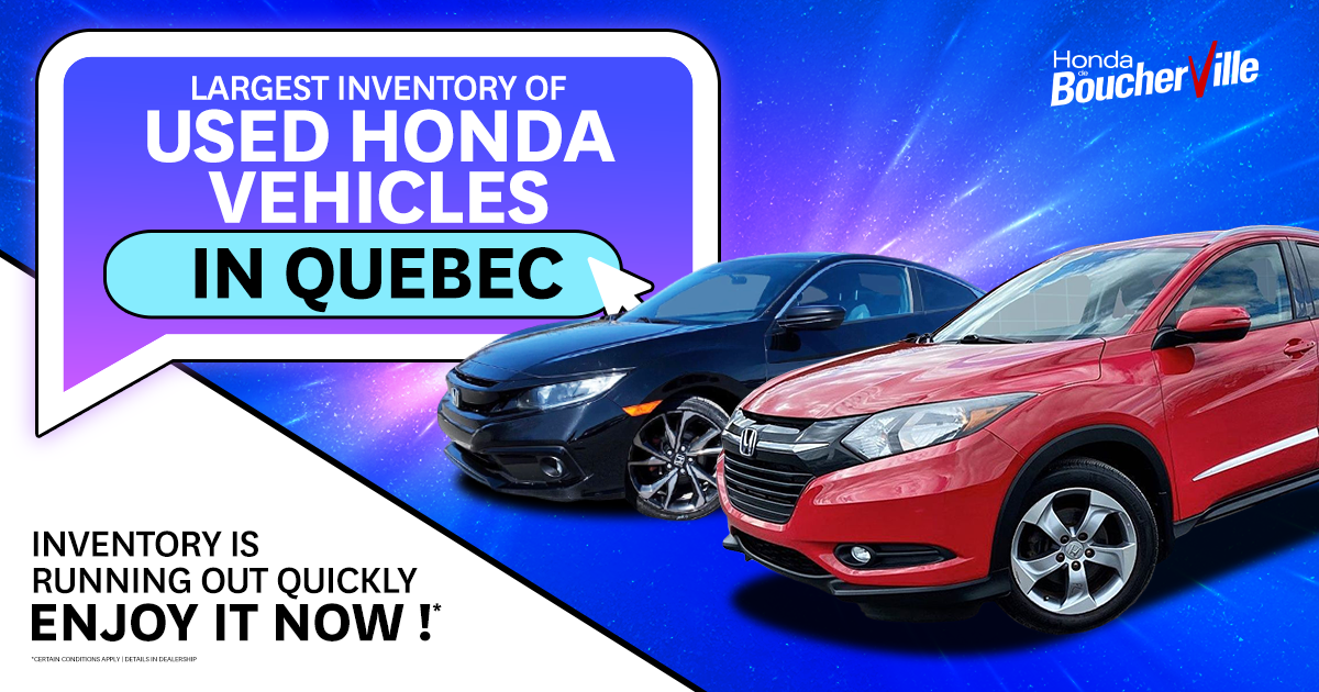 LARGEST INVENTORY OF USED HONDA VEHICLES !