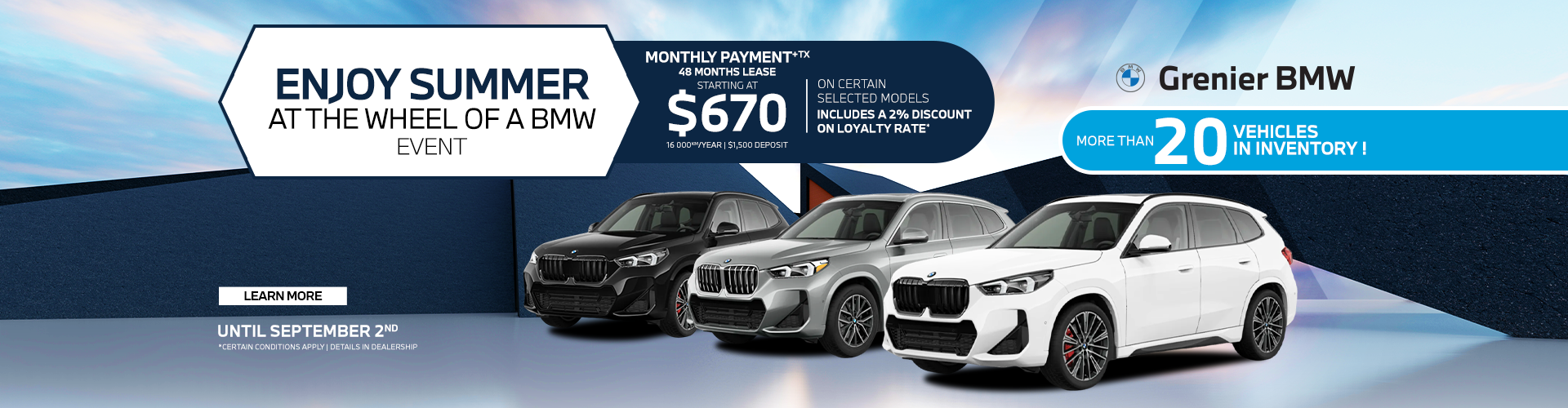 ENJOY SUMMER AT THE WHEEL OF A BMW