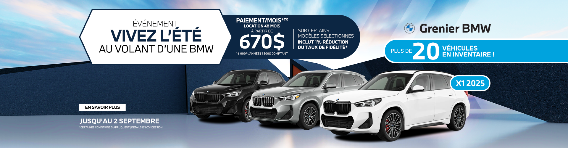 VIVEZ L'ÉTÉ AU VOLANT D'UNE BMW