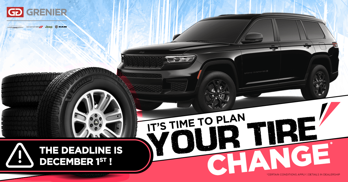 IT'S TIME TO PLAN YOUR TIRE CHANGE !