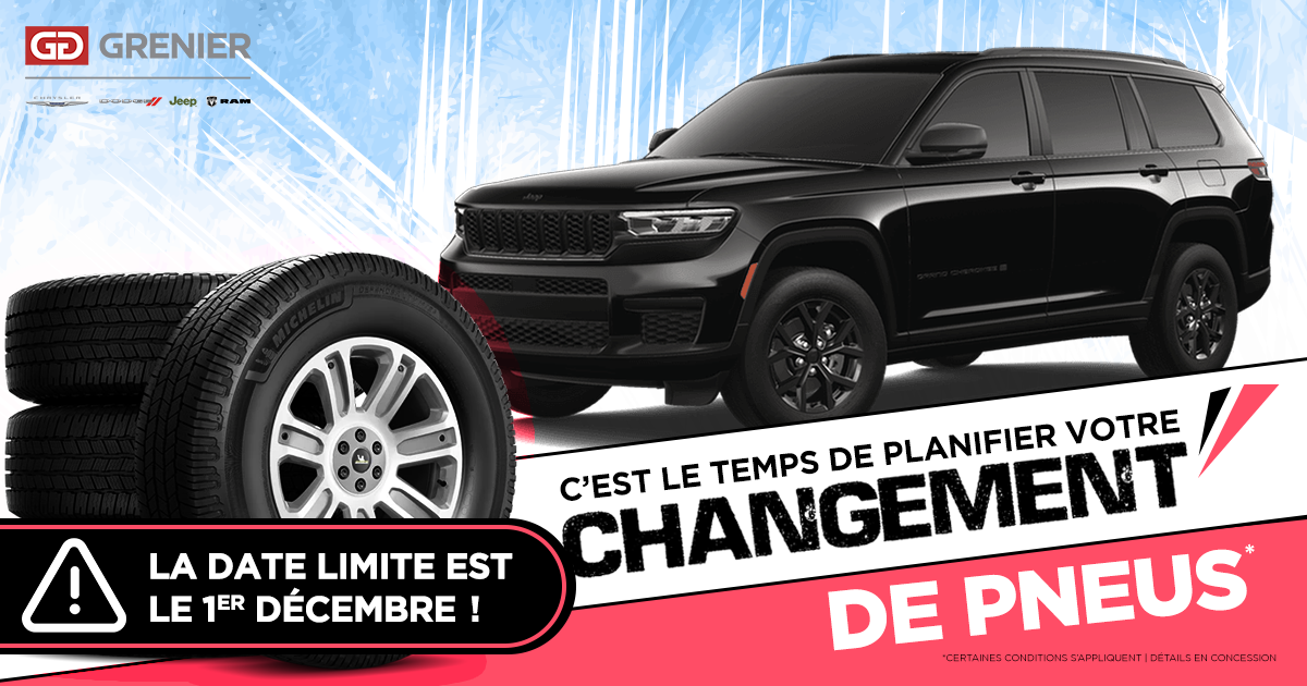 C'EST LE TEMPS DE PLANIFIER VOTRE CHANGEMENT DE PNEUS !
