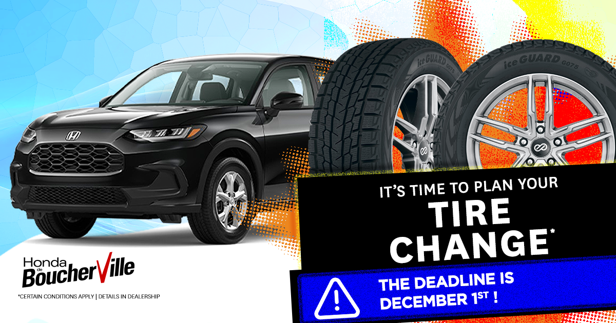 IT'S TIME TO PLAN YOUR TIRE CHANGE !