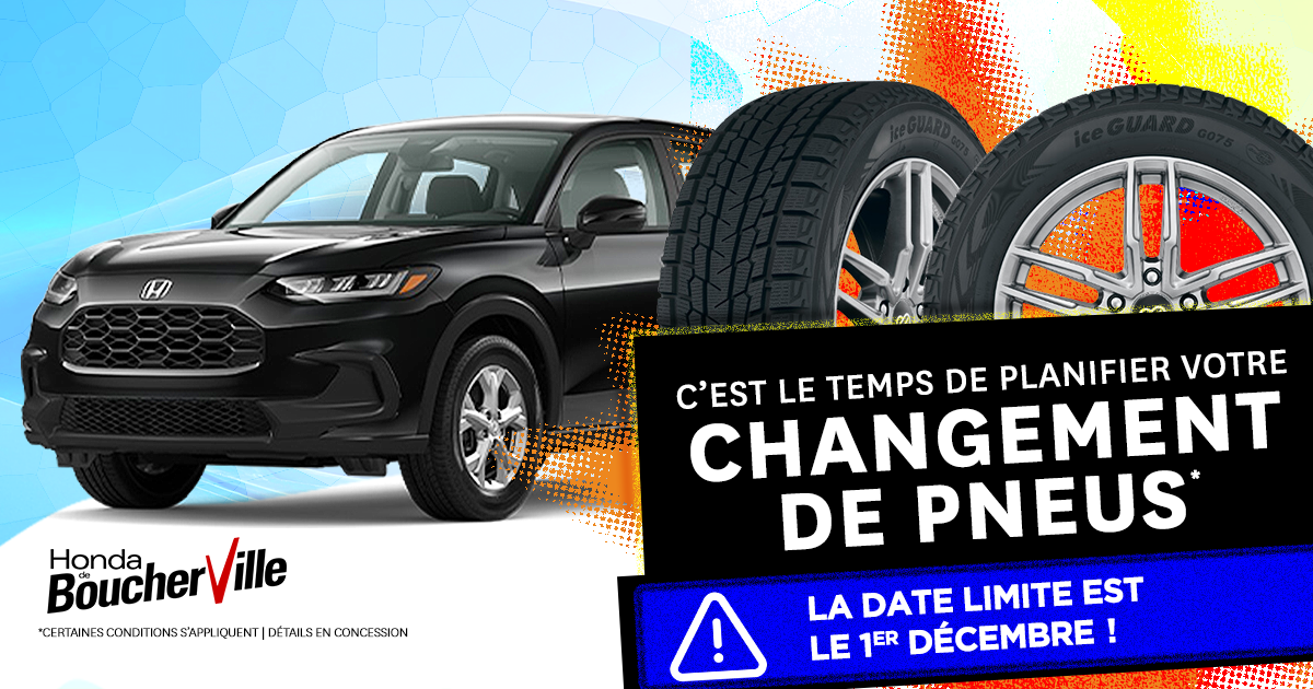 C'EST LE TEMPS DE PLANIFIER VOTRE CHANGEMENT DE PNEUS !