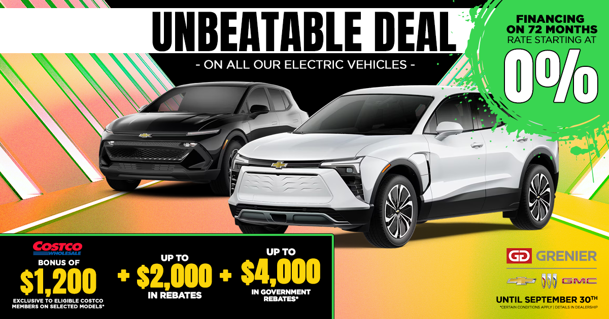 UNBEATABLE DEAL ON OUR ELECTRIC VEHICLES !