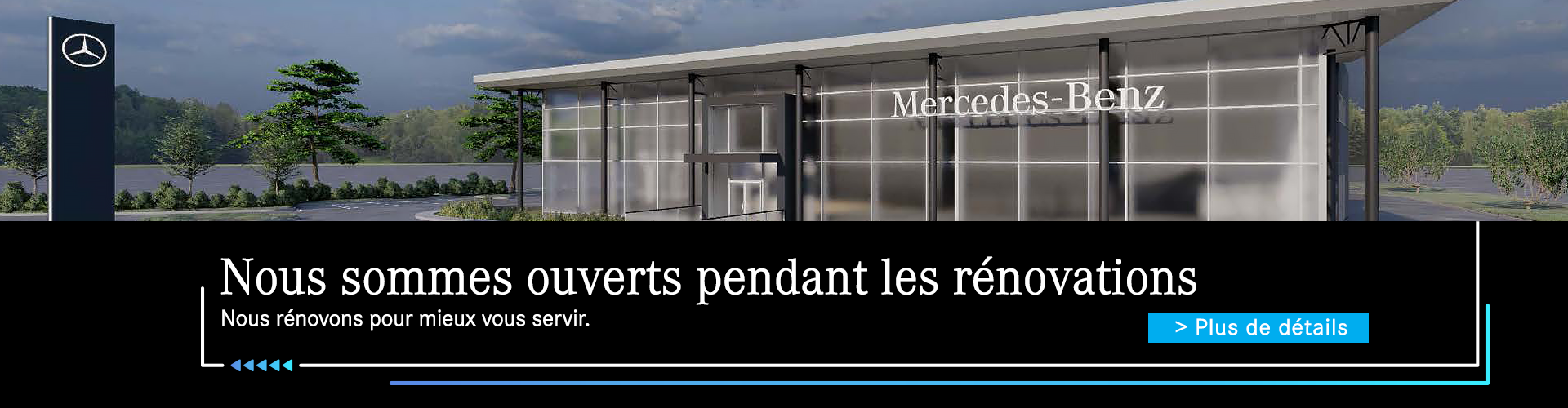 NOUS SOMMES OUVERTS PENDANT LES RÉNOVATIONS!