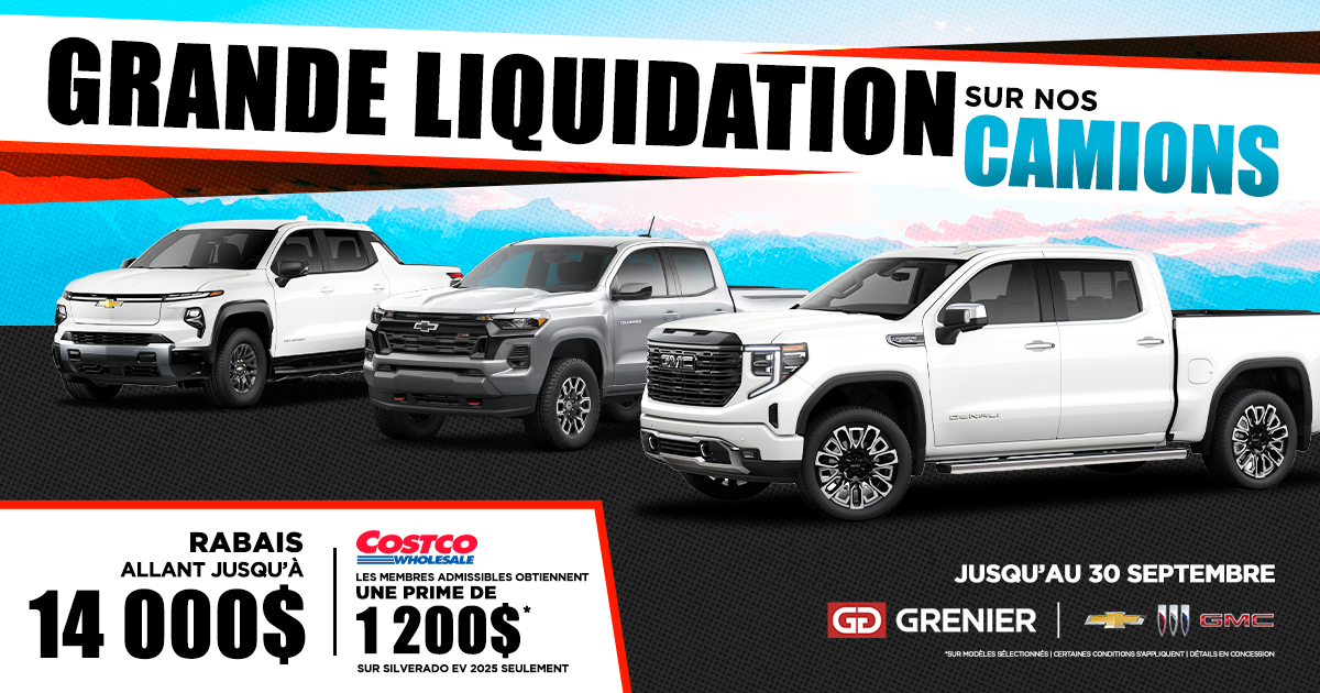 GRANDE LIQUIDATION SUR NOS CAMIONS !