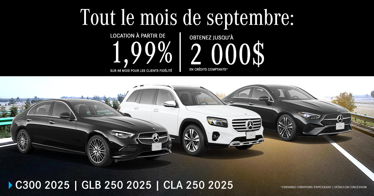 OFFRE SPÉCIALE DE SEPTEMBRE !
