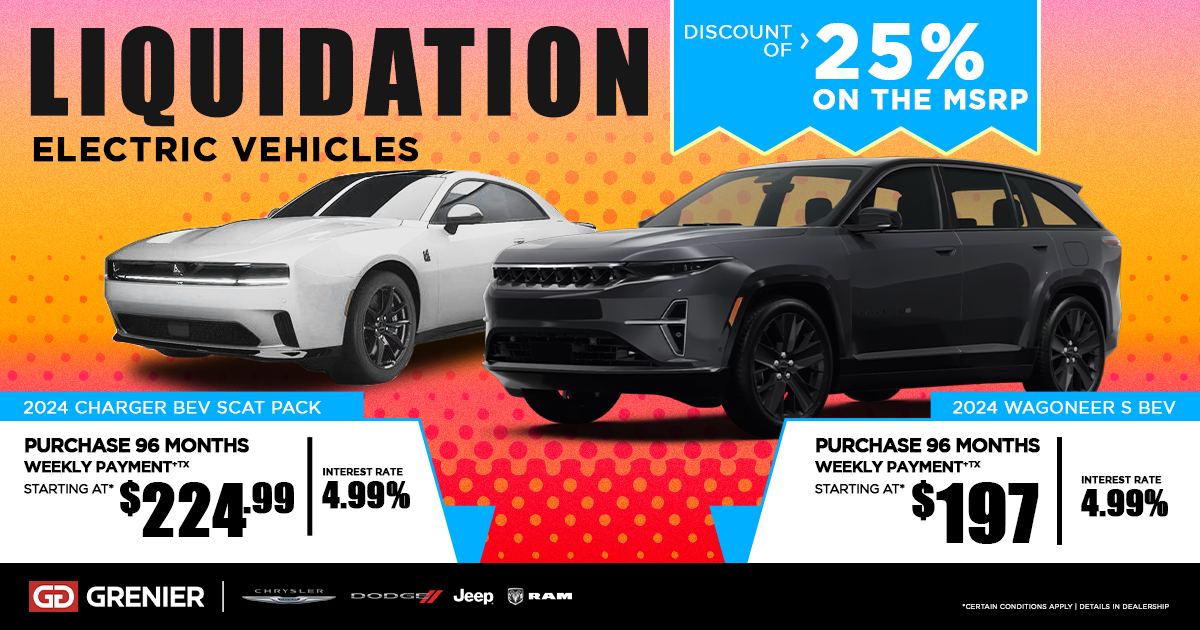 LIQUIDATION ON OUR ELECTRIC VEHICLES !