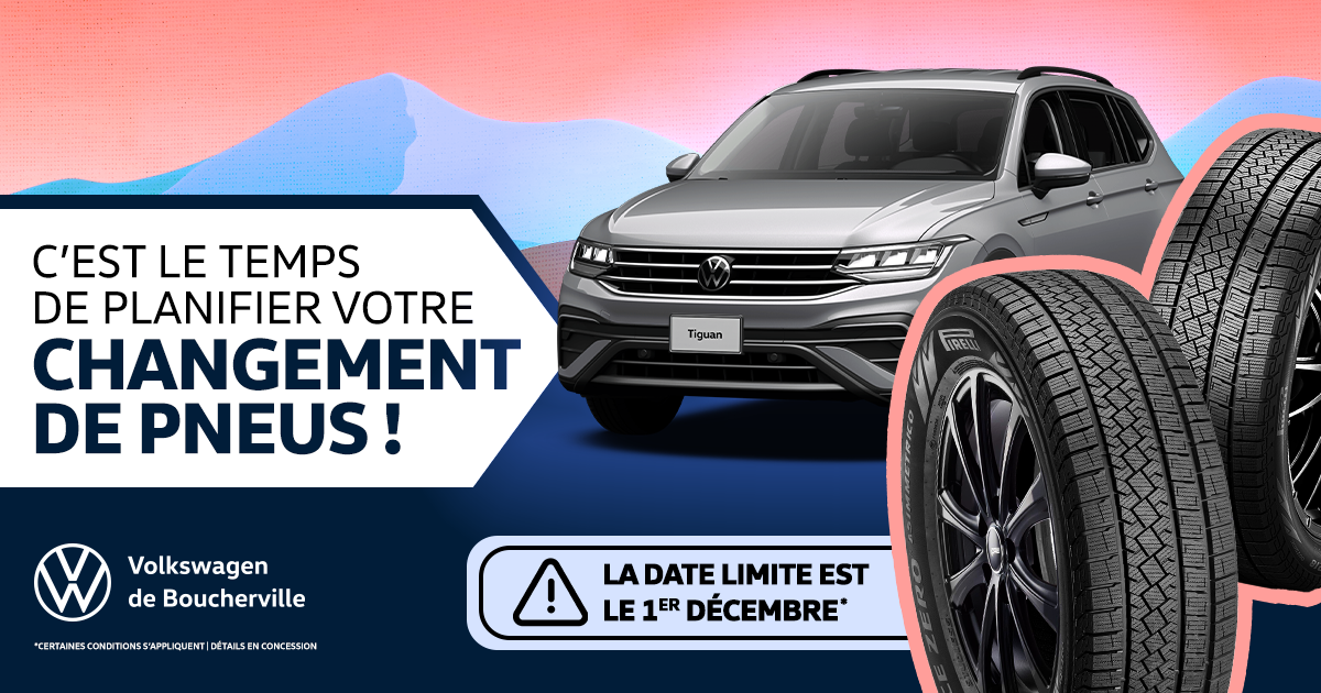 C'EST LE TEMPS DE PLANIFIER VOTRE CHANGEMENT DE PNEUS !