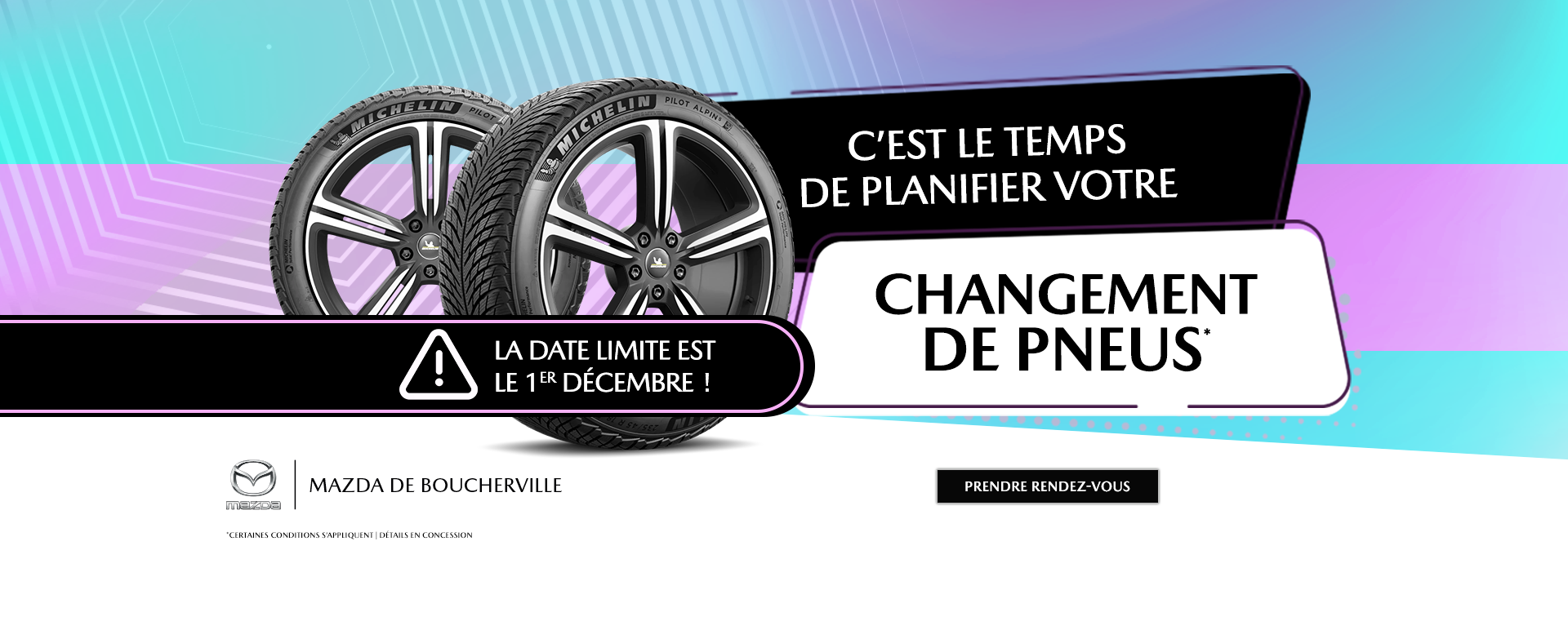 C'EST LE TEMPS DE PLANIFIER VOTRE CHANGEMENT DE PNEUS !