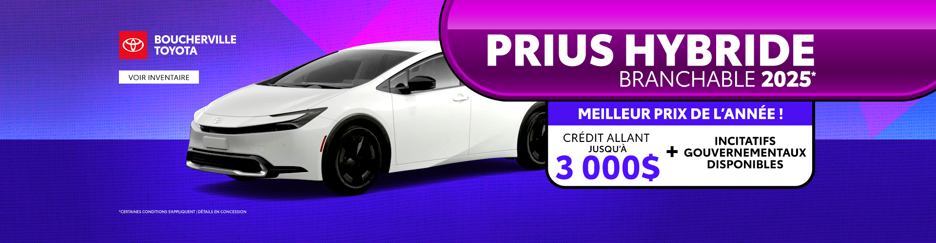 PRIUS HYBRIDE BRANCHABLE 2025 !