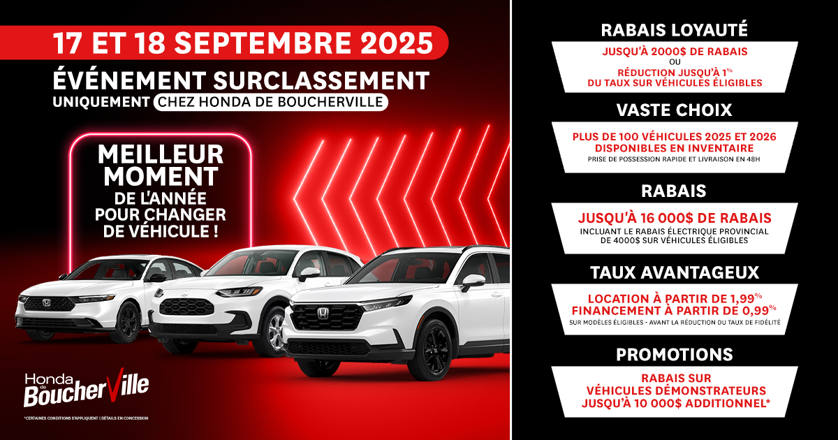 ÉVÉNEMENT SURCLASSEMENT !