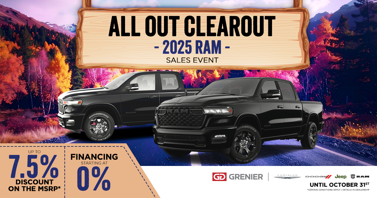 ALL OUT CLEAROUT SALES EVENT ON OUR 2025 RAM !