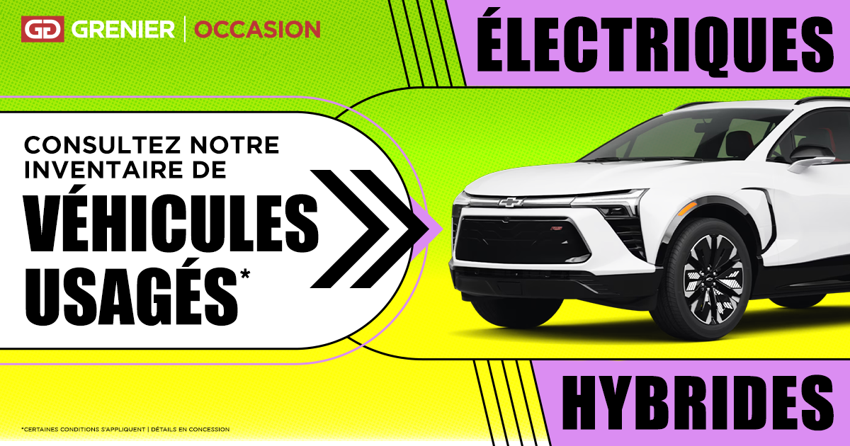 VÉHICULES ÉLECTRIQUES ET HYBRIDES USAGÉS !