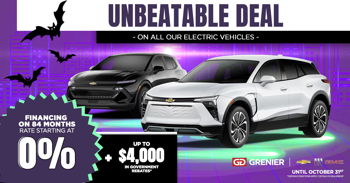 UNBEATABLE DEAL ON OUR ELECTRIC VEHICLES !