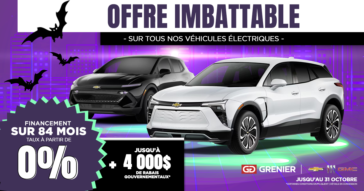 OFFRE IMBATTABLE SUR NOS VÉHICULES ÉLECTRIQUES !