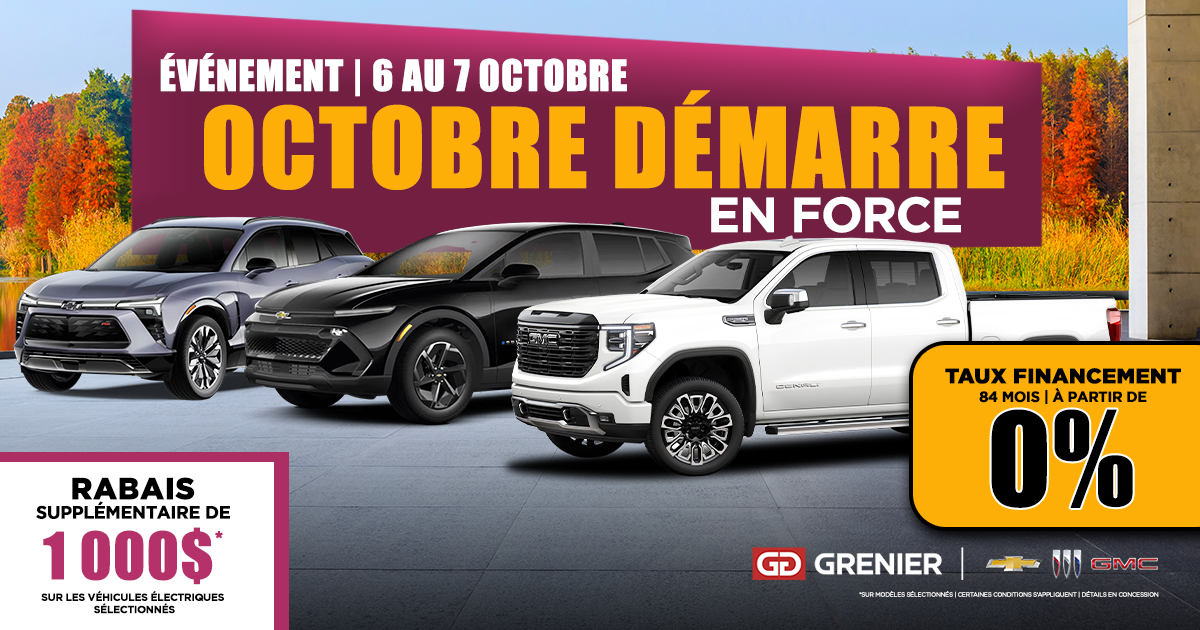ÉVÉNEMENT OCTOBRE DÉMARRE EN FORCE !