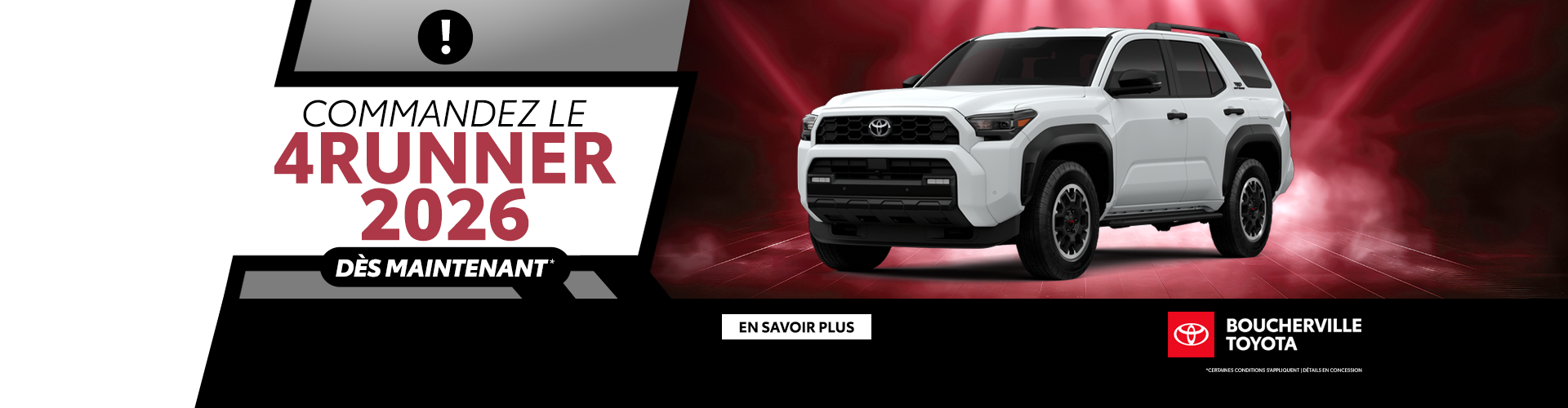 COMMANDEZ LE 4RUNNER 2026 ! COMMANDEZ LE 4RUNNER 2026 !