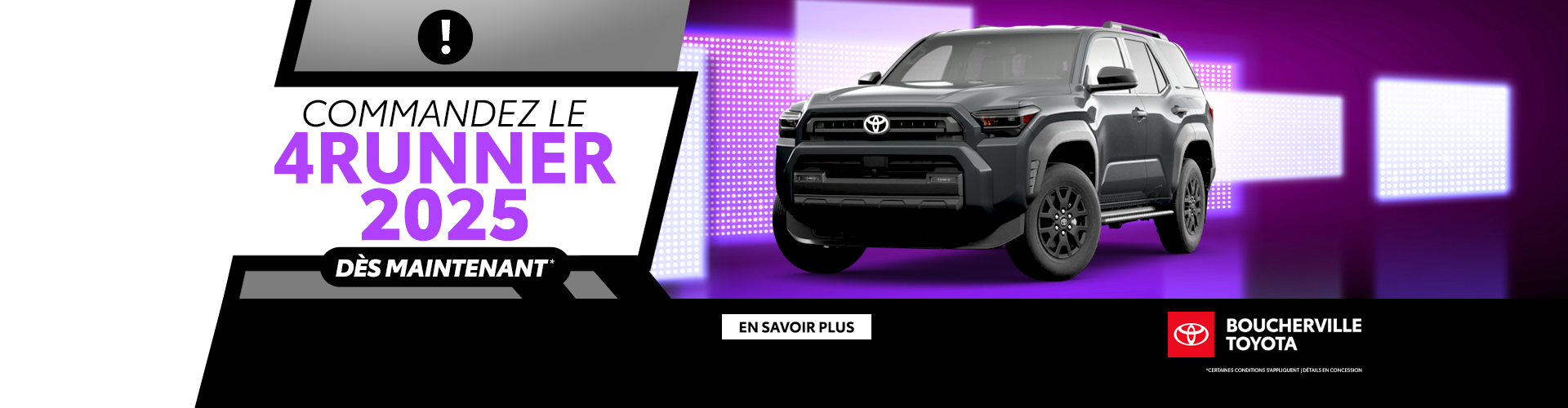 COMMANDEZ LE 4RUNNER 2025 !