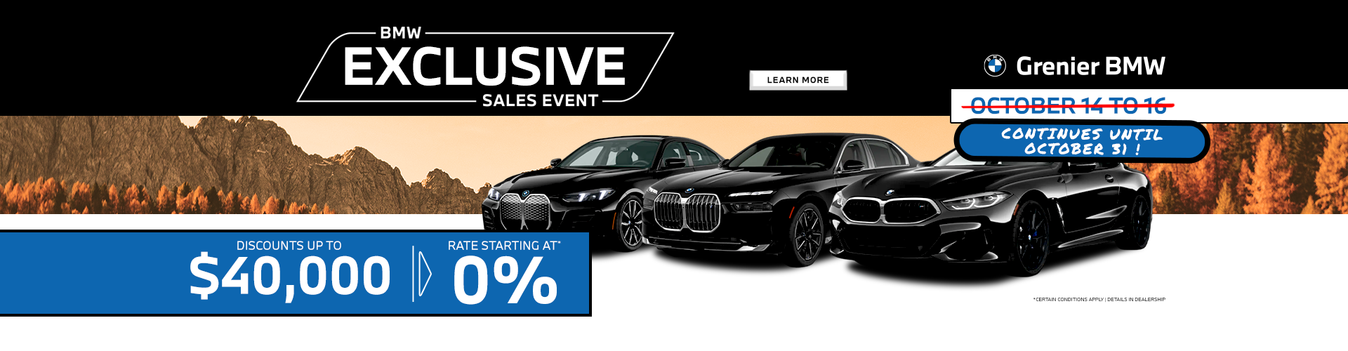 EXCLUSIVE SALES EVENT CONTINUES !