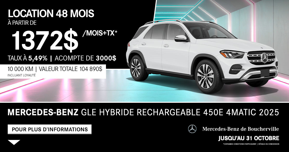 GLE HYBRIDE RECHARGEABLE 450E 4MATIC 2025