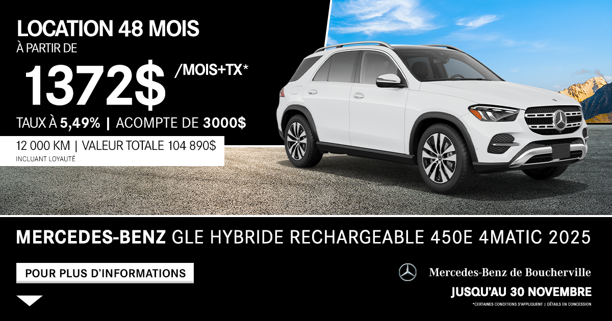 GLE HYBRIDE RECHARGEABLE 450E 4MATIC 2025