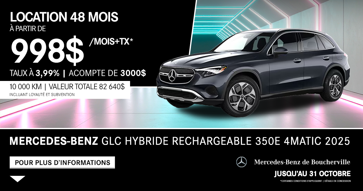 GLC HYBRIDE RECHARGEABLE 350E 4MATIC 2025