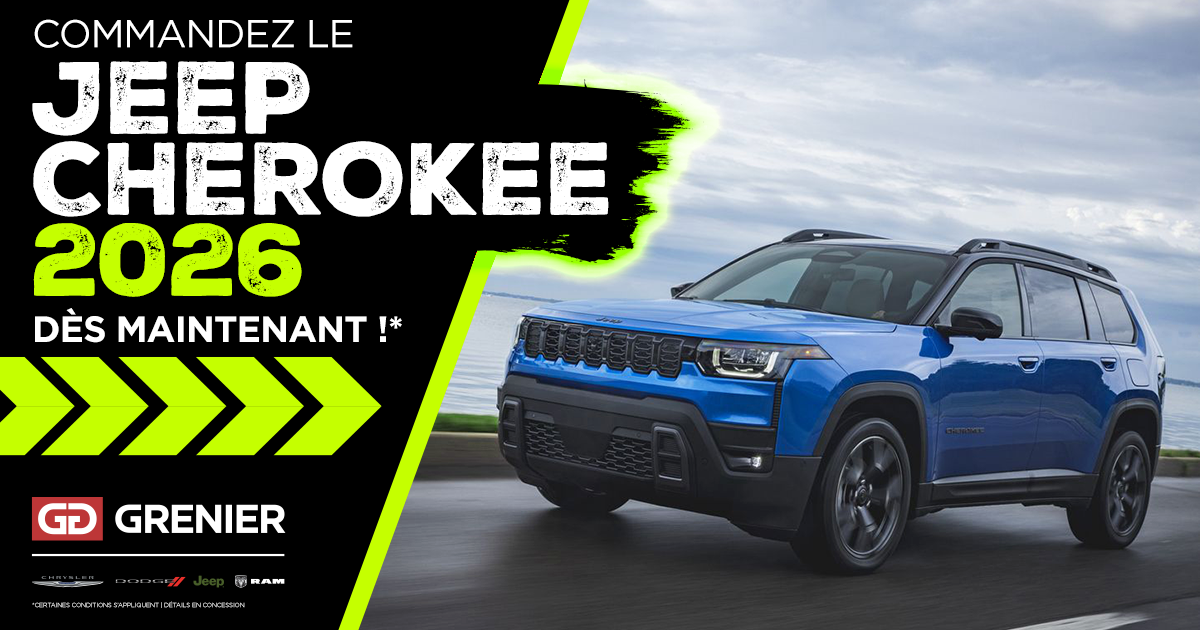 COMMANDEZ LE JEEP CHEROKEE 2026 !