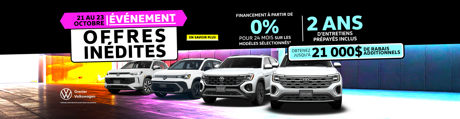 ÉVÉNEMENT OFFRES INÉDITES