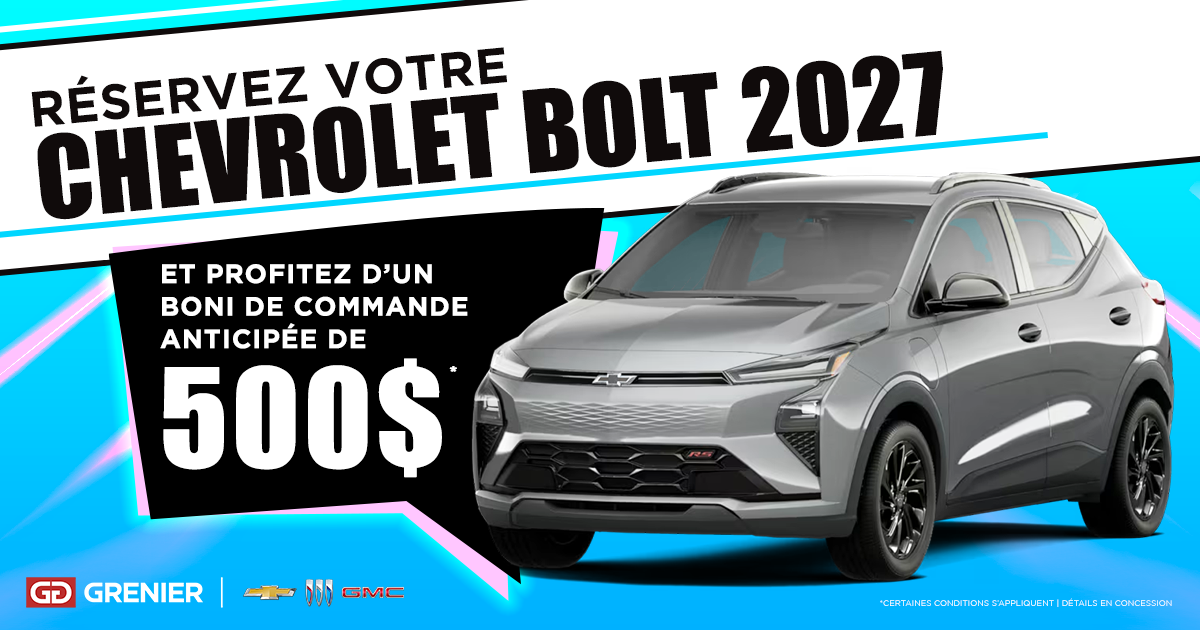 RÉSERVEZ VOTRE BOLT 2027 !