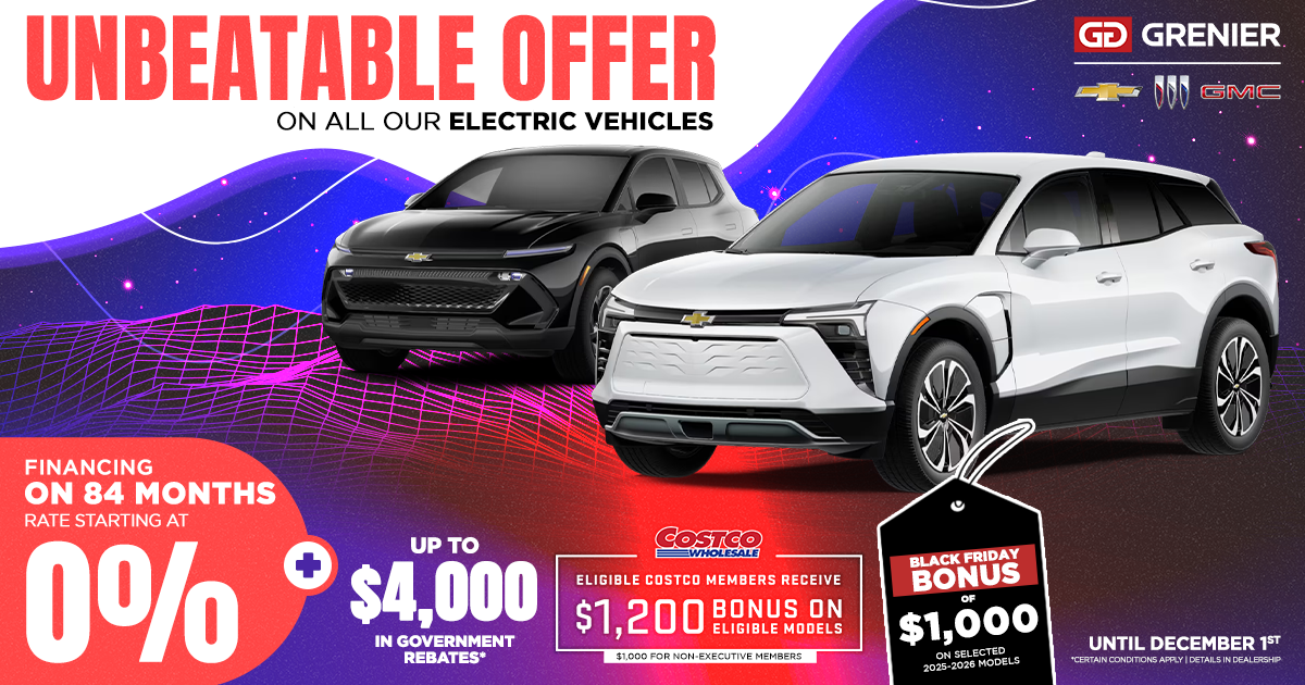 UNBEATABLE DEAL ON OUR ELECTRIC VEHICLES !