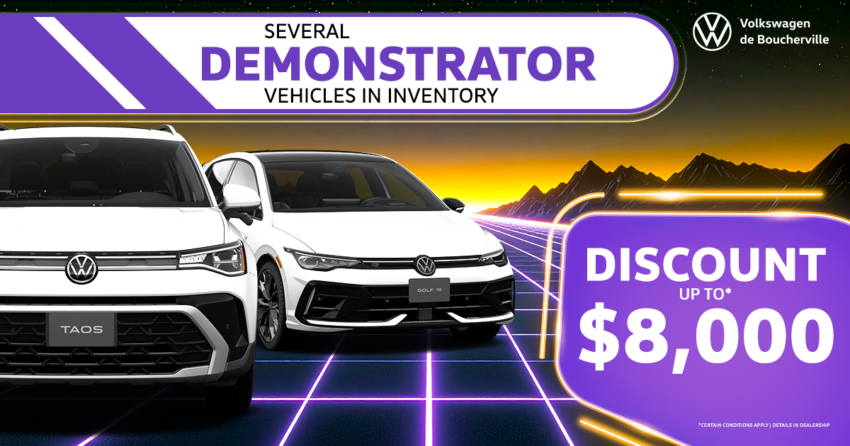 SEVERAL DEMONSTRATORS IN INVENTORY !