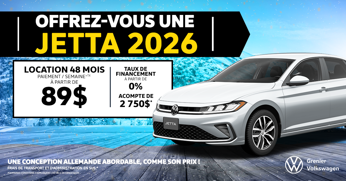 OFFREZ-VOUS UNE JETTA 2026 !
