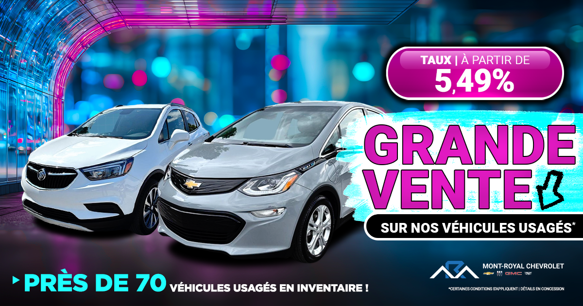 GRANDE VENTE SUR NOS VÉHICULES USAGÉS !