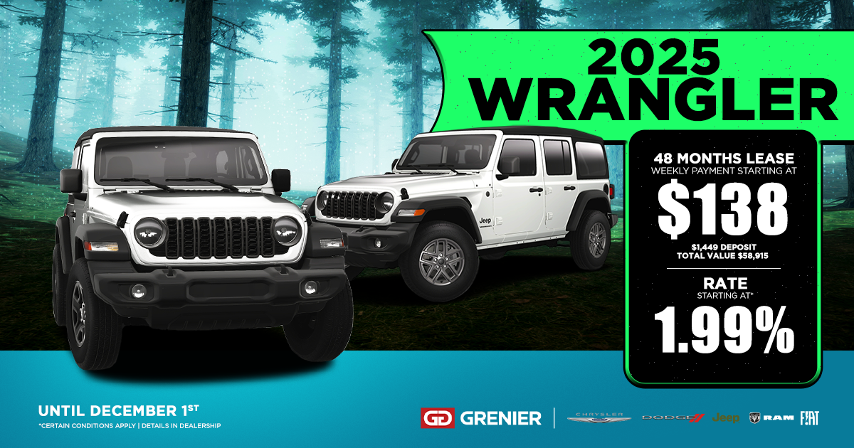 AVAILABLE WRANGLER !