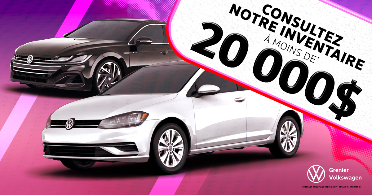 INVENTAIRE À MOINS DE 20 000$ !