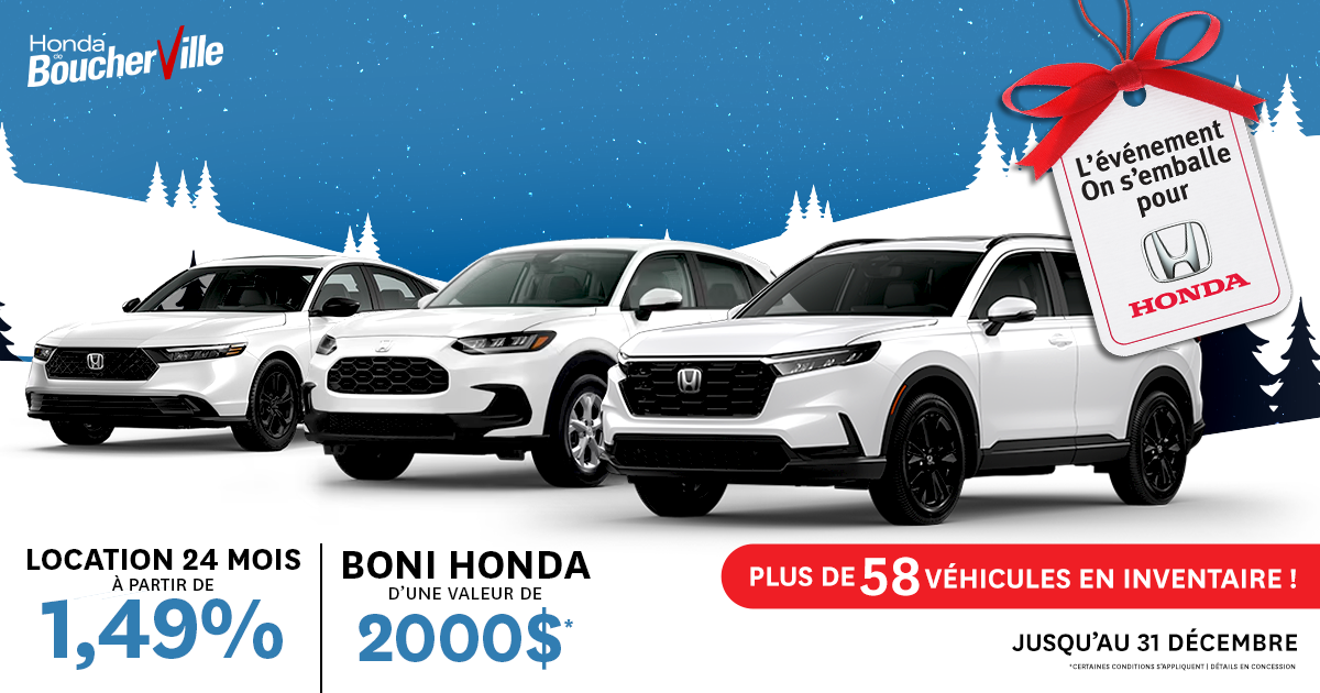 ON S'EMBALLE POUR HONDA !