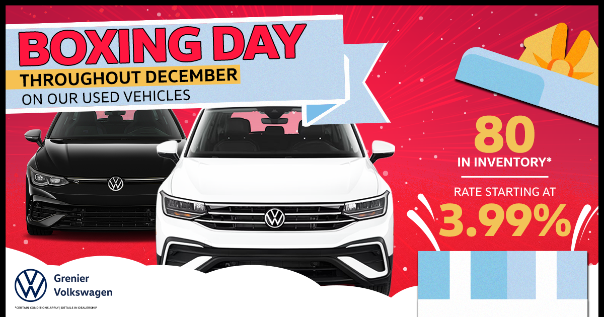 BOXING DAY ON OUR USED VEHICLES !