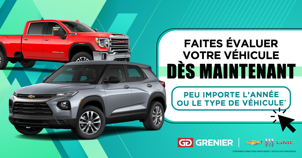 FAITES ÉVALUER VOTRE VÉHICULE !