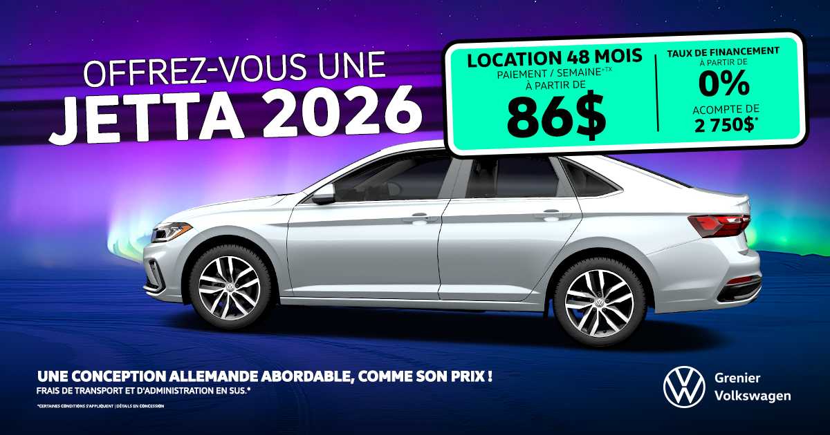 OFFREZ-VOUS UNE JETTA 2026 !