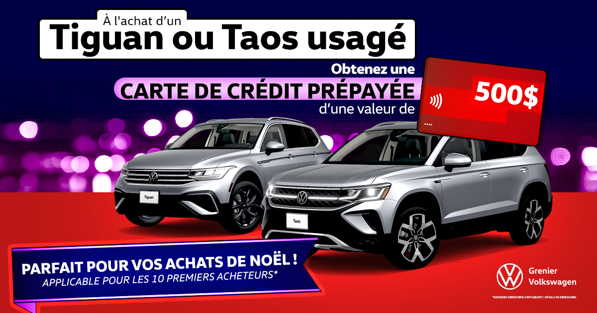 PROMOTION SUR LES TAOS ET TIGUAN USAGÉS !